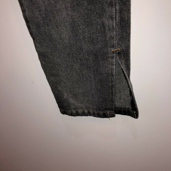 Femme Luxe Womens Size 8 Washed Black Pockets Denim Slit Ankle Jeans Pants - Picture 5 of 10